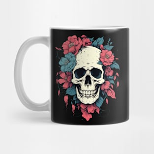 skull and flower Mug